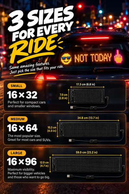 EmotiRide™ — Custom LED Car Sign